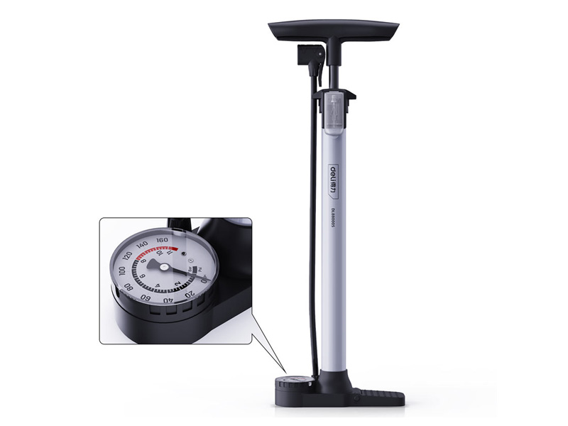 得力工具DL880005打气筒Φ32*360mm单增压带表