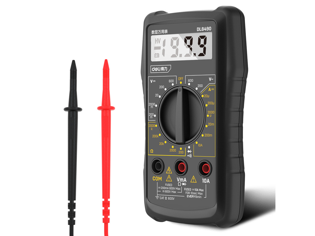 得力工具DL8490数字万用表1999位